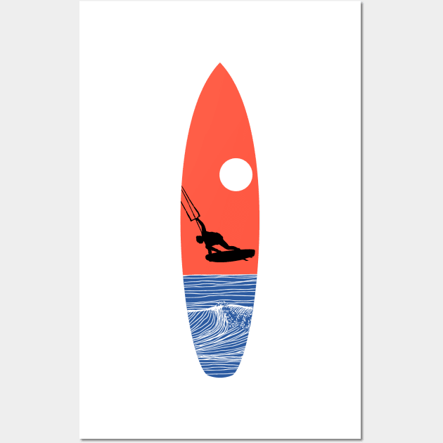 Kiteboarder colour Wall Art by Mela